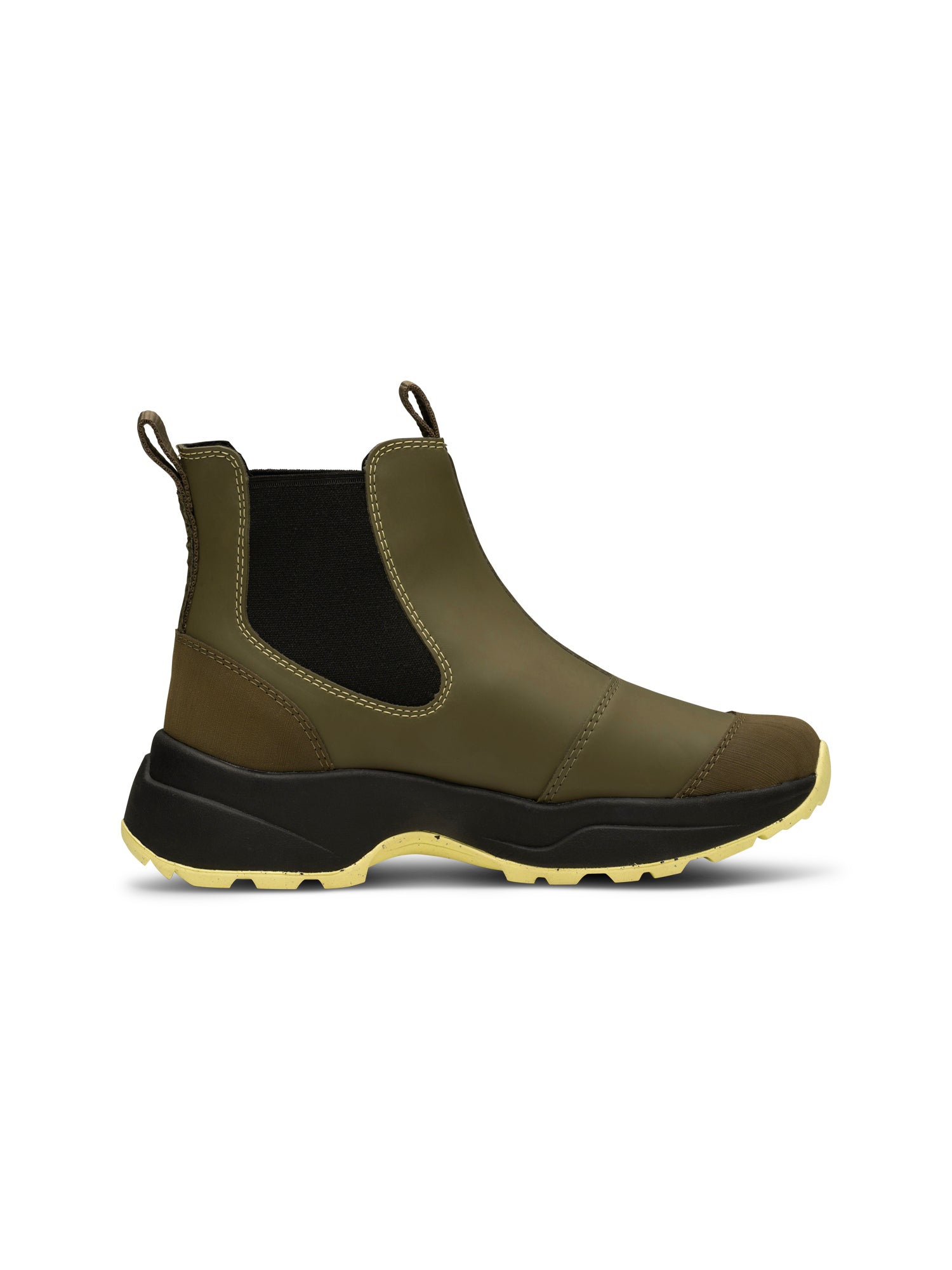 WODEN Siri Waterproof Rubber Boots 1001 Dark Olive/Pale Lime