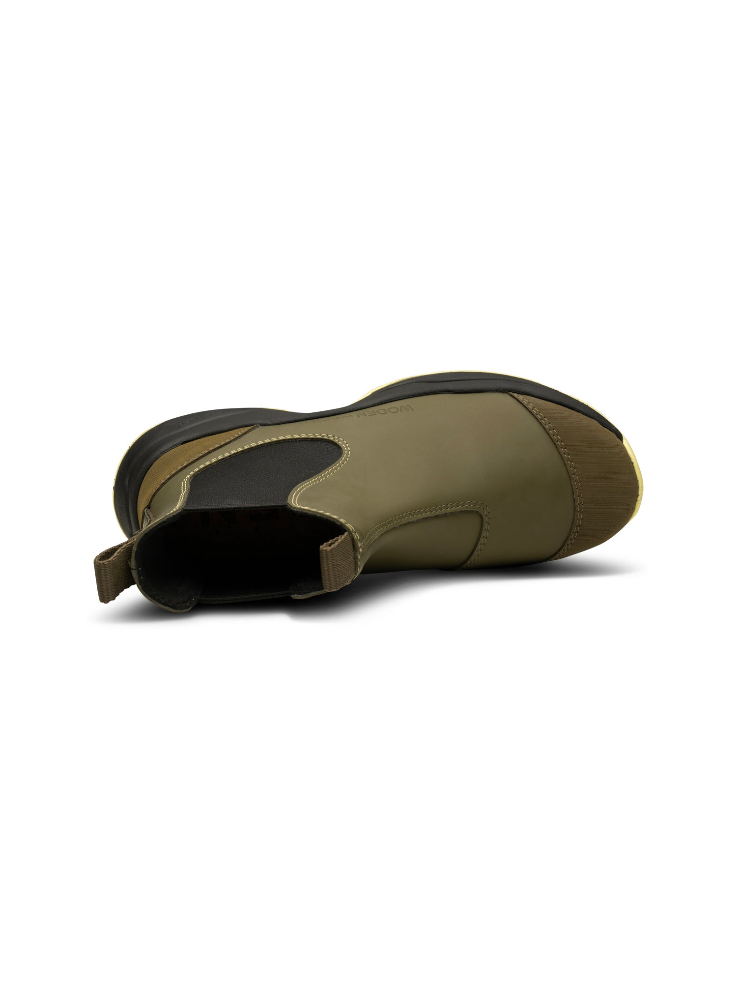 WODEN Siri Waterproof Rubber Boots 1001 Dark Olive/Pale Lime