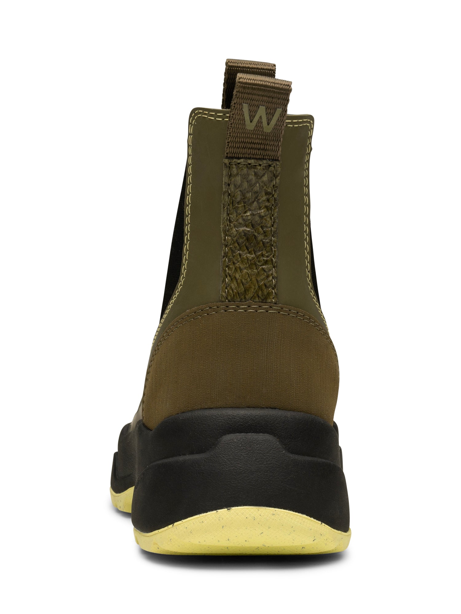 WODEN Siri Waterproof Rubber Boots 1001 Dark Olive/Pale Lime