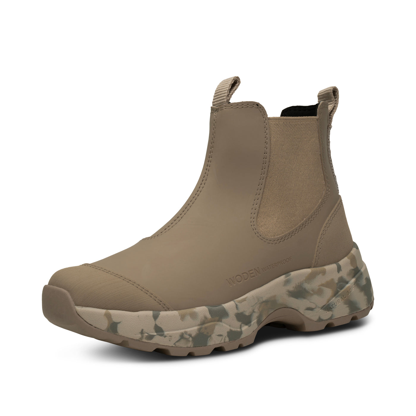 WODEN Siri Waterproof Rubber Boots 957 Silver Mink/Camouflage