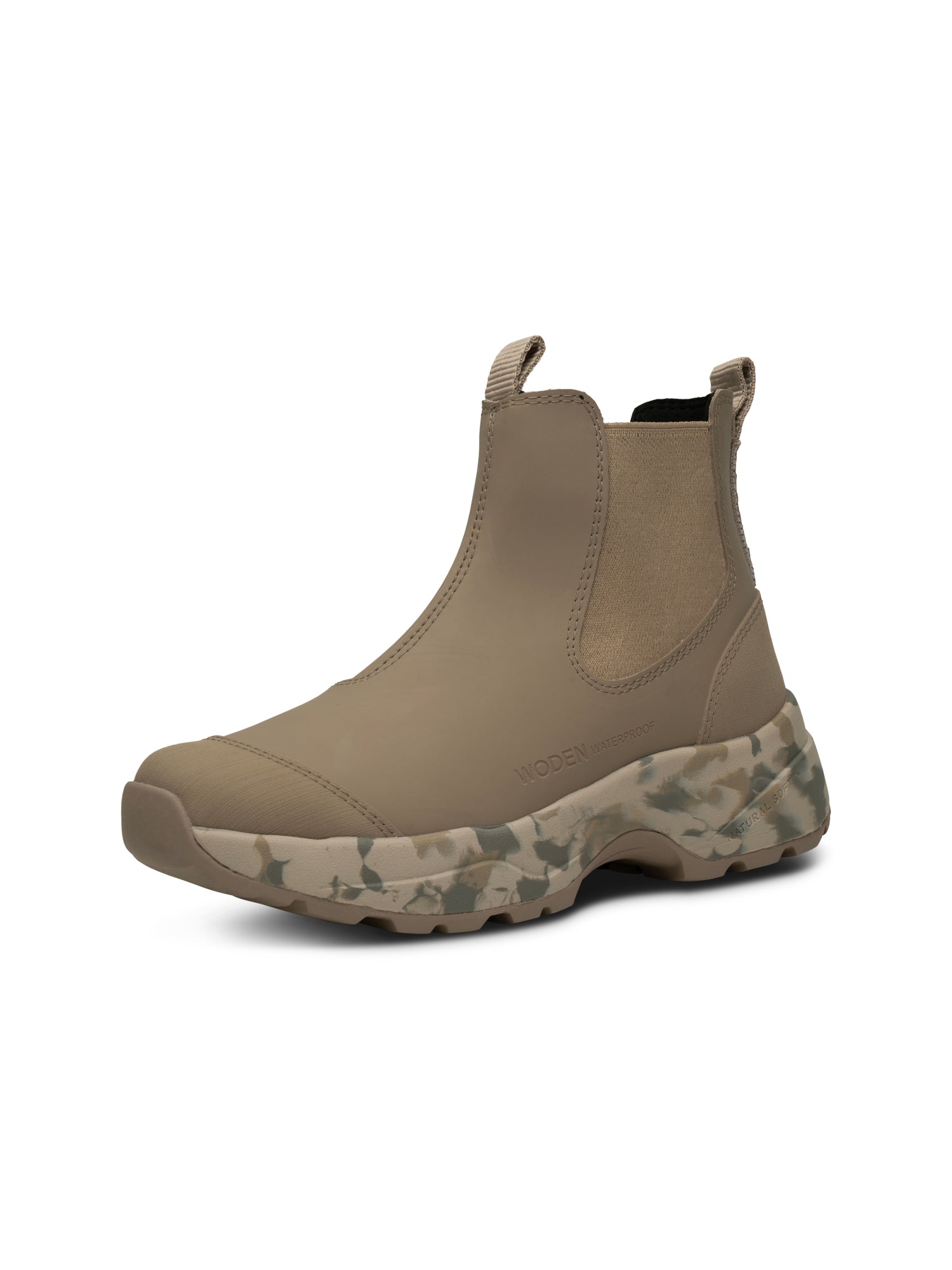 WODEN Siri Waterproof Rubber Boots 957 Silver Mink/Camouflage