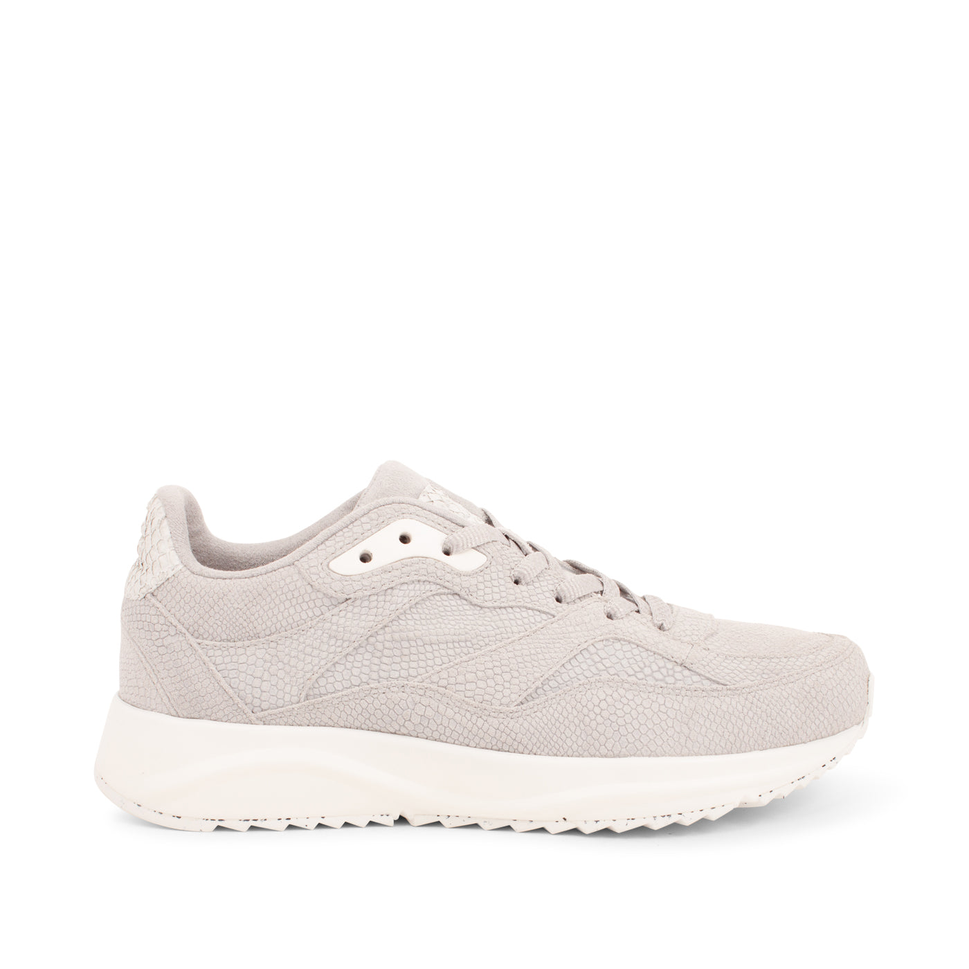 WODEN Sophie Snake Suede Sneakers 049 Sea Fog Grey
