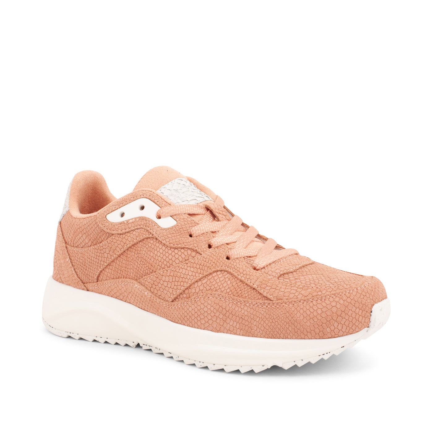 WODEN Sophie Snake Suede Sneakers 606 Pink Sand