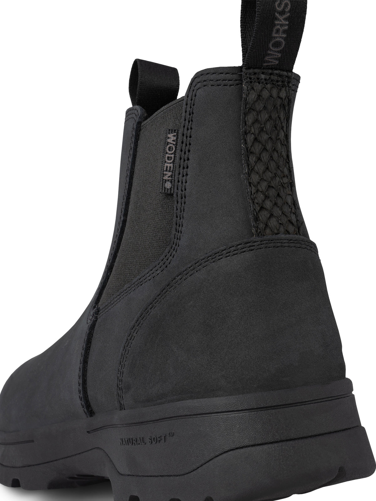 WODEN MENS Svend Leather Waterproof Boots 020 Black