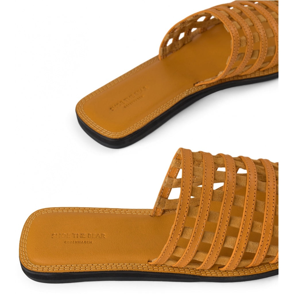 SHOE THE BEAR WOMENS Tao Cage Slide Flat Sandals 230 YELLOW