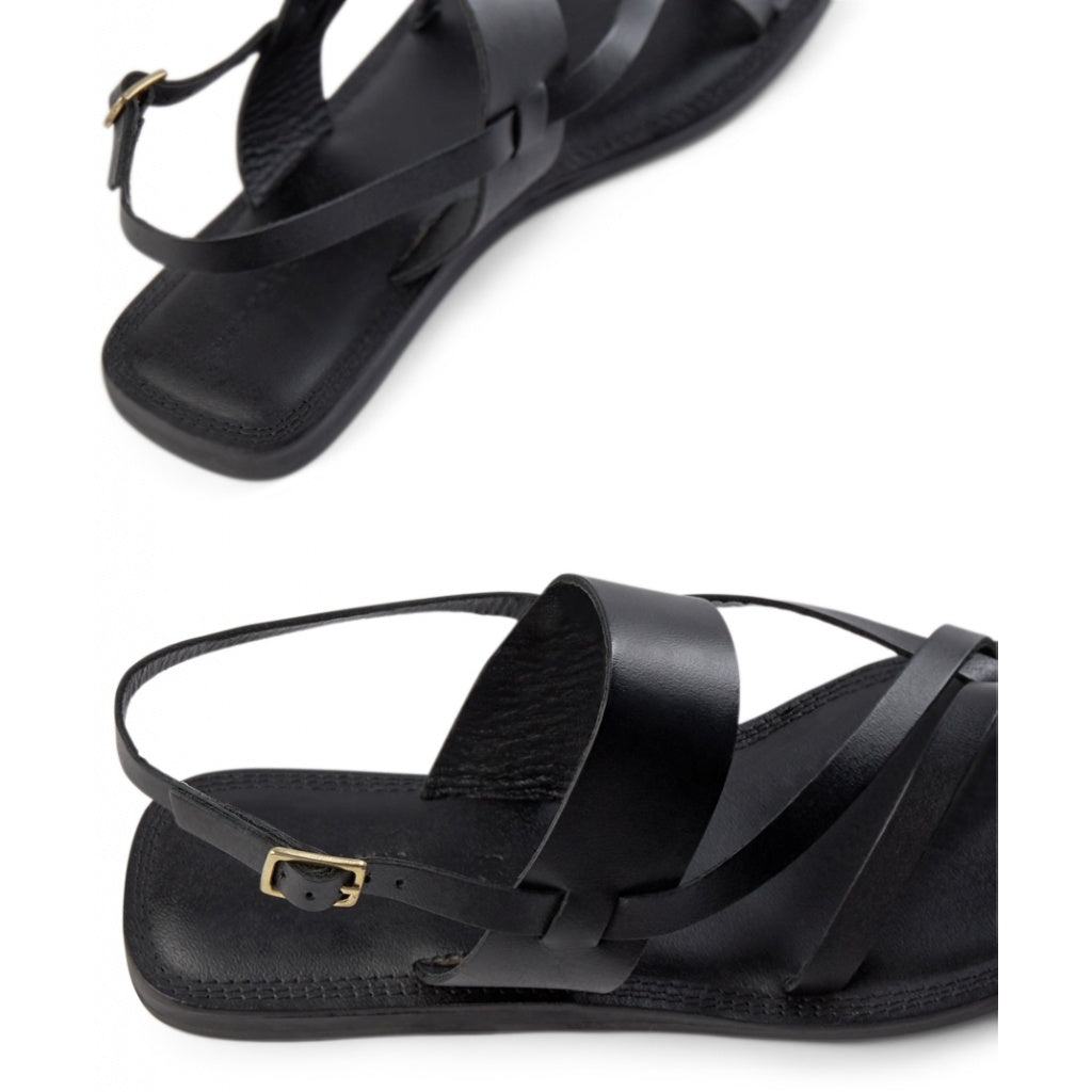 SHOE THE BEAR MENS Tao Strap Sandal Flat Sandals 110 BLACK