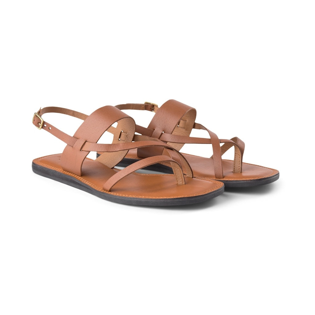 SHOE THE BEAR MENS Tao Strap Sandal Flat Sandals 132 COGNAC