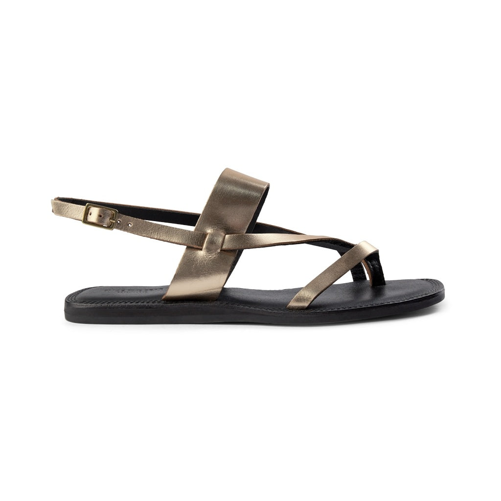 SHOE THE BEAR MENS Tao Strap Sandal Flat Sandals 200 GOLD