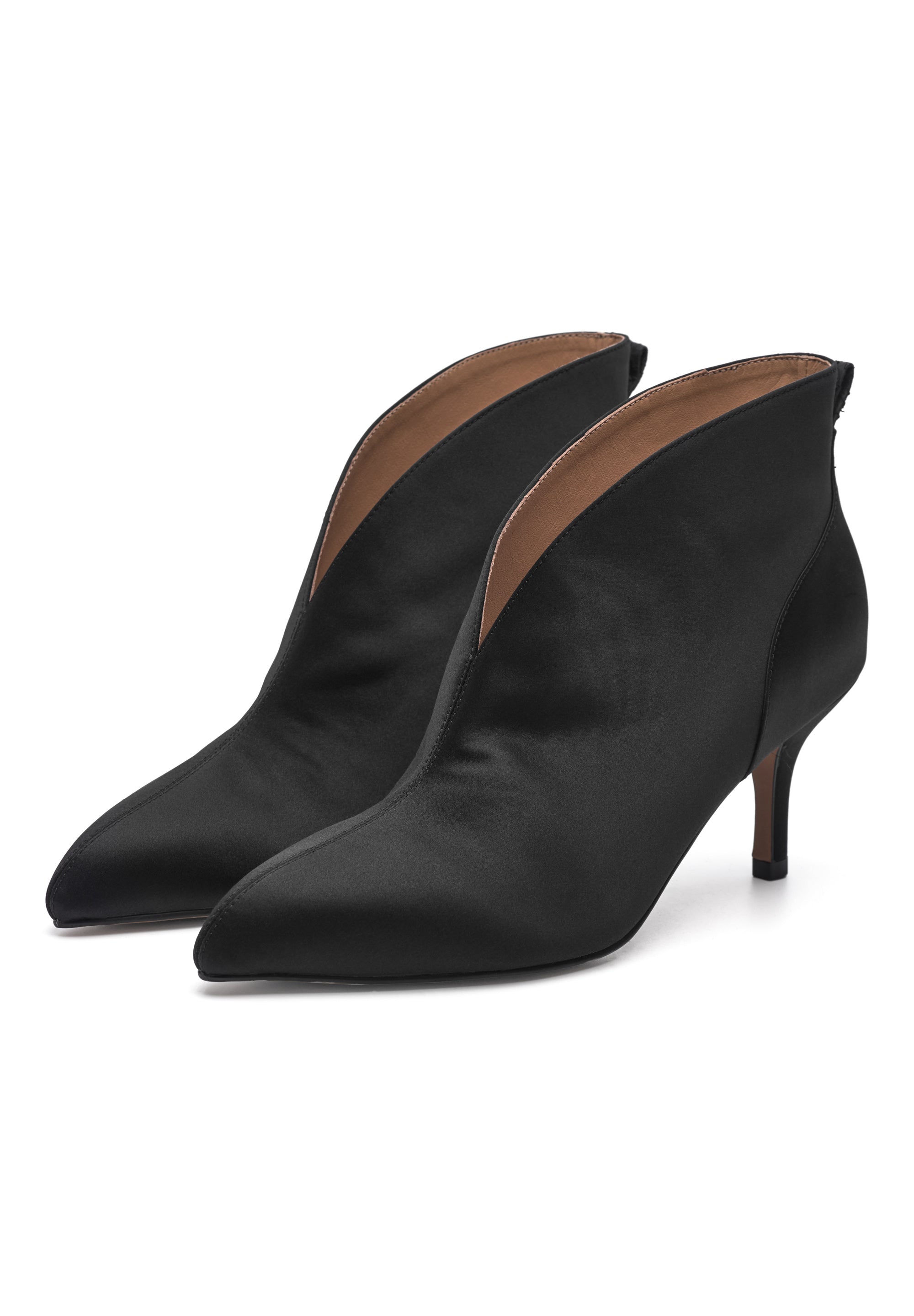 WODEN Valentine Low Cut Satin  020 Black