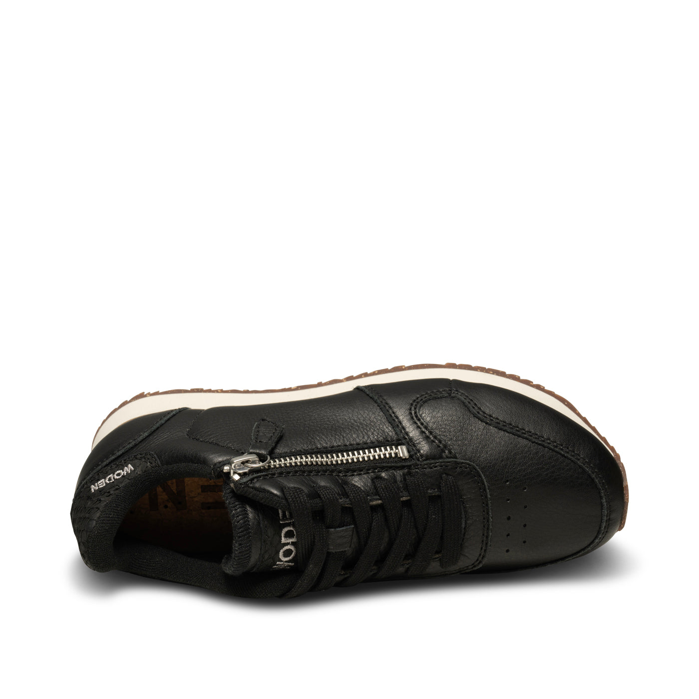 WODEN Ydun Leather Zipper Sneakers 020 Black
