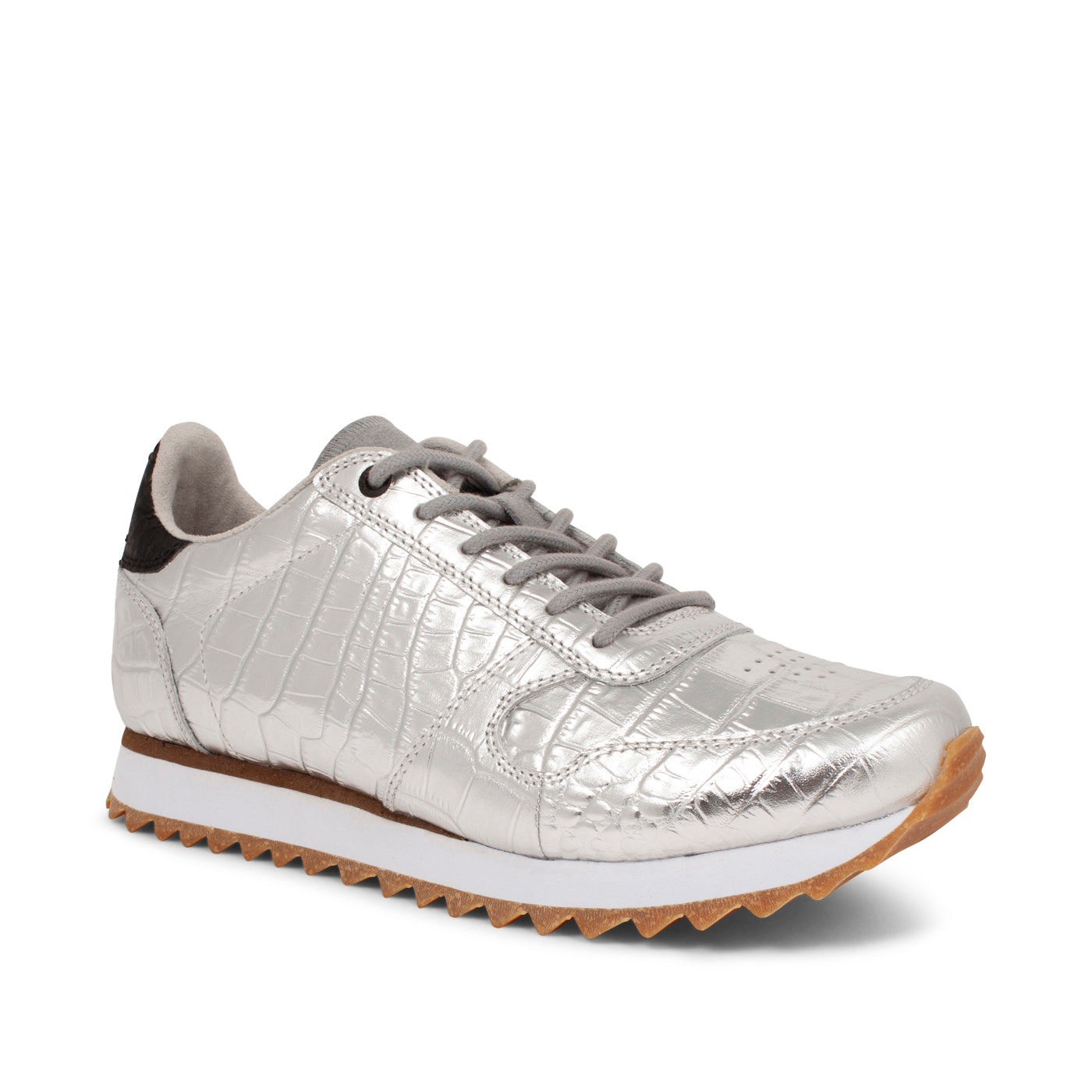 WODEN Ydun Shiny Leather Sneakers 039 Silver