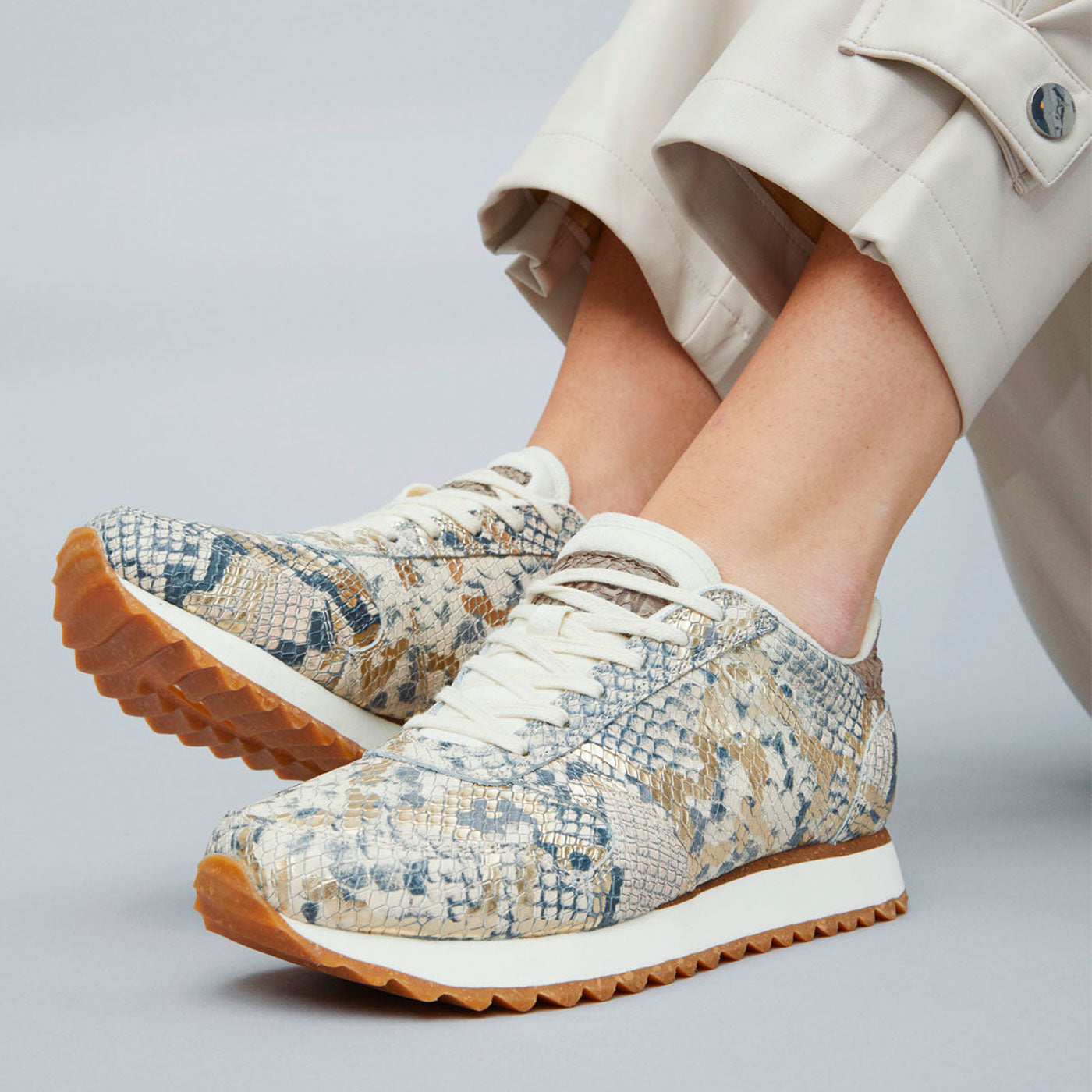 WODEN Ydun Snake Sneakers 033 Off White