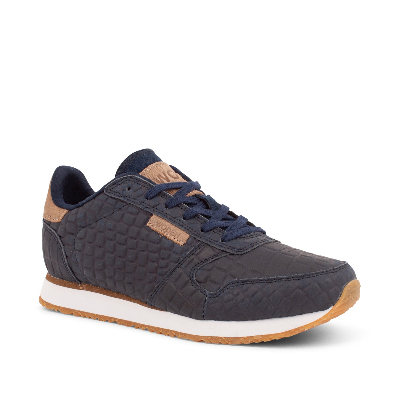 WODEN Ydun Stamped Leather Sneakers 010 Navy