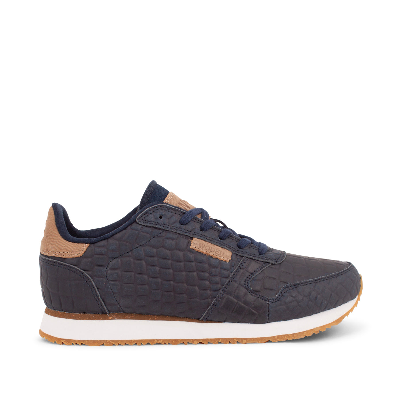 WODEN Ydun Stamped Leather Sneakers 010 Navy