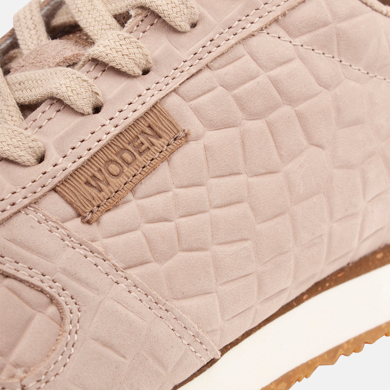 WODEN Ydun Stamped Leather Sneakers 055 Clouds