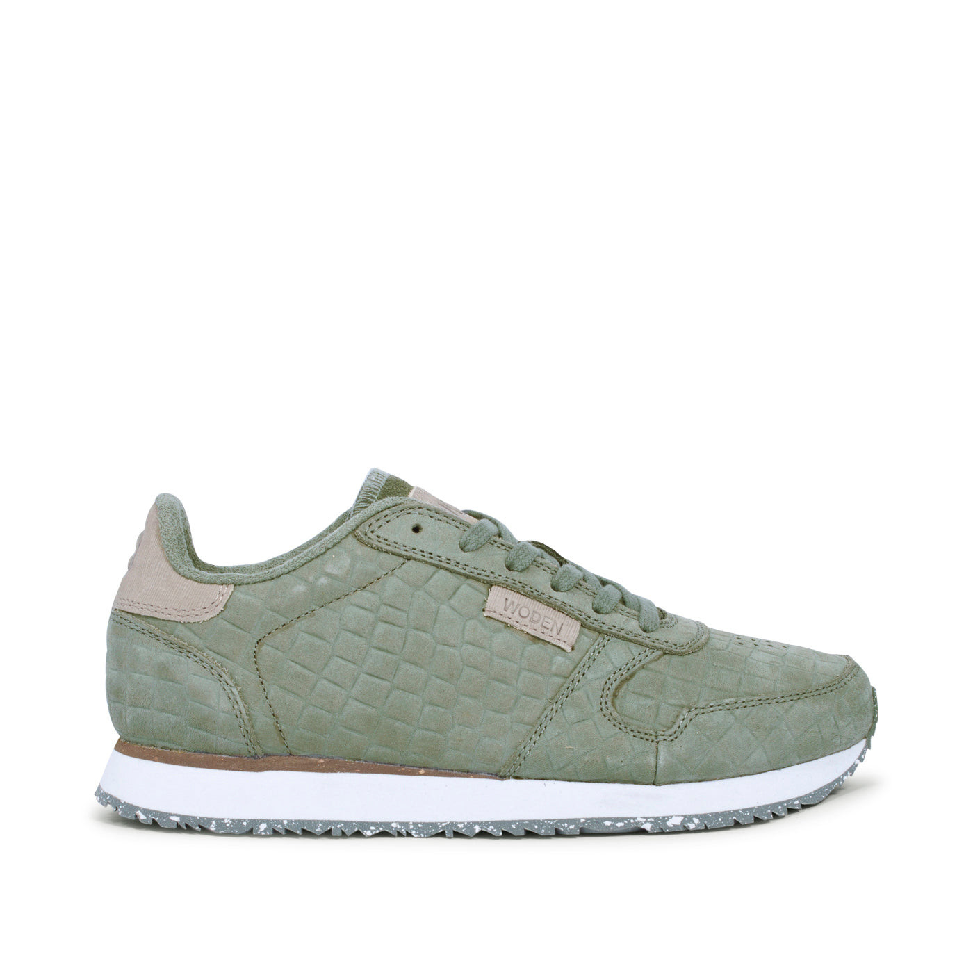 WODEN Ydun Stamped Leather Sneakers 302 Aqua