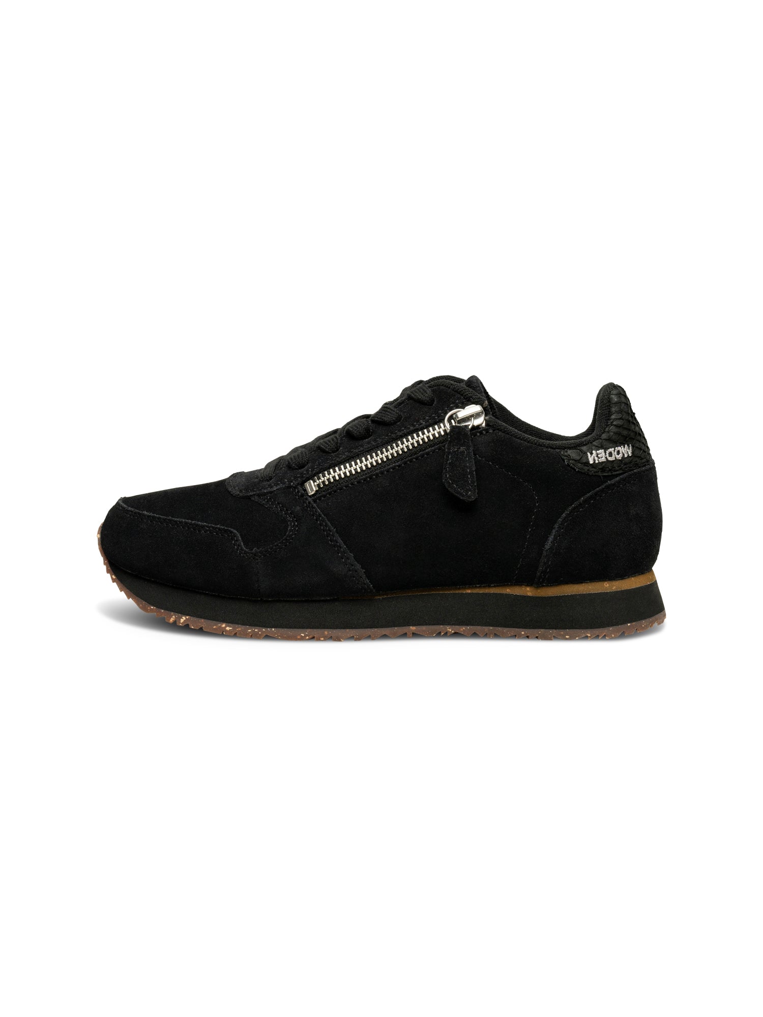 WODEN Ydun Suede Zipper Sneakers 020 Black