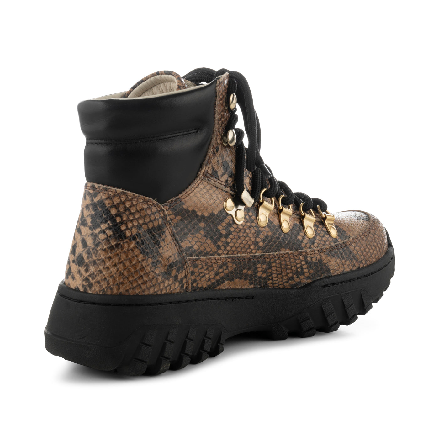 WODEN Iris Track Snake Boots 085 Brown Snake