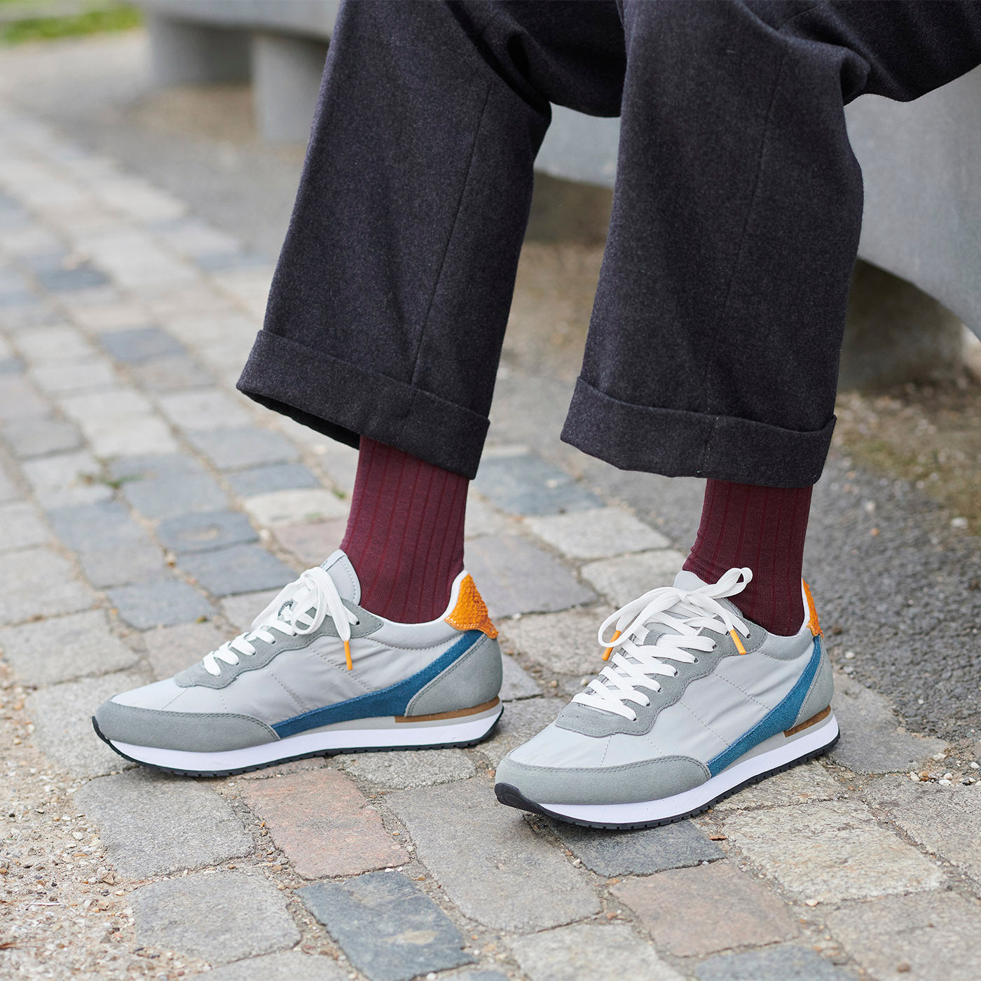 WODEN MENS Jansen retro sneaker tekstil Sneakers 048 Grey